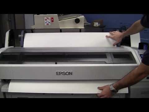 Epson SureColor T5000 Printer Setup - Loading Roll Paper