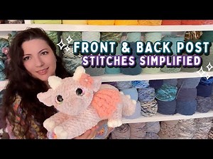 How to Crochet Front Post & Back Post Stitches 🌜✨ Dragon Wing Tutorial by Annie Carraway Art