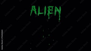 Make Your Visuals Intriguing with Alien Animated Blood Dripping Down Overlay