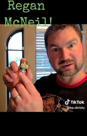 Day 8! Captain Howdy told me we should all watch The Exorcist and that oija boards are perfectly safe. #halloween #horrortok #bpchristy #teachersoftiktok #funkopopadventcalendar #funkopop #horrormovie #theexorcist #reganmcneil