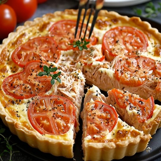 🥧 Tarte au Thon, Tomate et Moutarde 🧾 Ingrédients 👇 | Recette Famille