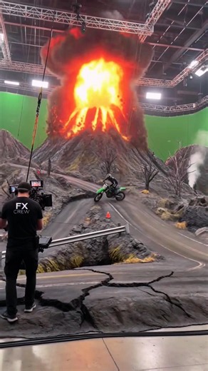 ​🚨 He literally escaped an erupting volcano on a dirt bike! 🌋🏍️💨 ​#DirtBike #VolcanoEscape