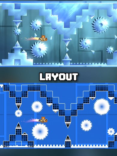 Geometry Dash 2.2: Time Extreme Original vs Layout