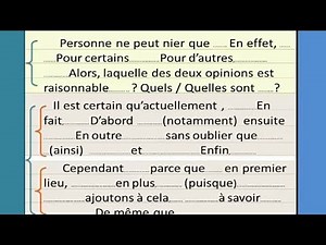 Emploi des liens logiques# production écrite