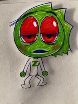 Cute zombie girl with big eyes 🧟‍♀️👀