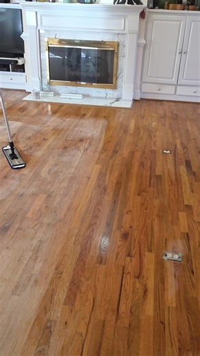 Good Ol' Fashion Wood Floor Screen, Recoat & UV Curing #reelsfbシ | Courtney Lee