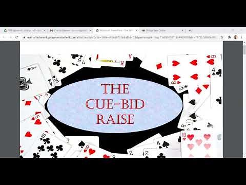 Cue Bid Raise by Mark Kinzer. Mini bridge lessons. Improve your bridge game.