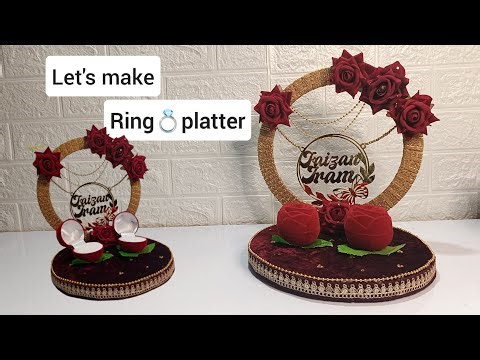 How to Make an Engagement Ring Platter at Home / DIY engagement ring platter |‪@qadriyah_creations‬ |
