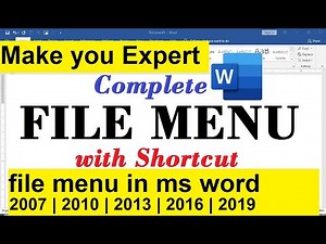 file menu in ms word | ms word tools menu in hindi