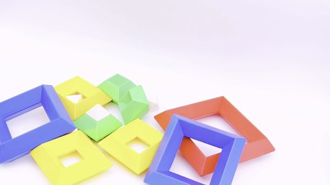 Pyramid Stacking Toy Building Blocks 3D Puzzle Brain Teasers for Kids and Adults-Creative Preschool Learning Activities- Toddler Building Toys, Kids Blocks for 3 Year Old Boys & Girls