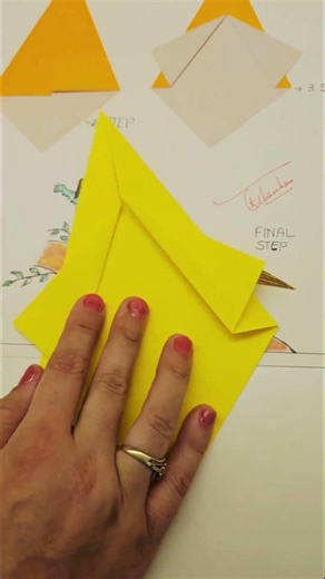 Origami craft sitting bird 🐦#origami #craft #viral #shorts #papercraft #handeyecoordination learning