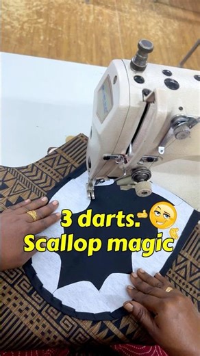 Elegance Meets Edge 3-Dart Blouse with Scallop Detailing — classic tailoring meets modern flair