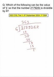 Number System (SSC-CGL TIER-1 9TH SEPTEMBER 2024 1ST SHIFT