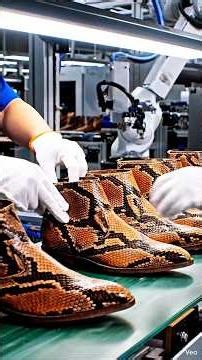 How Python Skin Boots Are Made Inside the Factory #usa