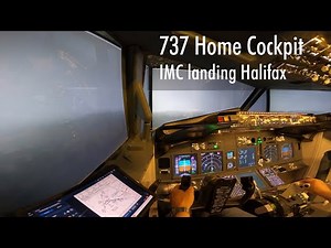 737 Home Cockpit IMC landing Halifax | MSFS 2020 | 4K