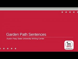 Garden Path Sentences