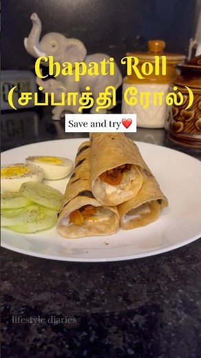 Easy chapati roll| Perfect Snack recipe👩‍🍳🌮