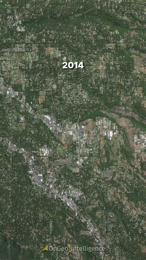 Paradise, California, Camp Fire destruction captured from space (2005-2018)