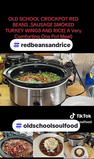 Old School Crockpot Red Beans, Sausage and Rice Recipe