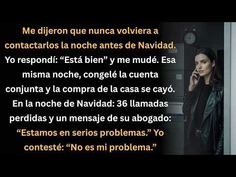 I got cut off before Christmas; that night I froze the account and everything fell apart.