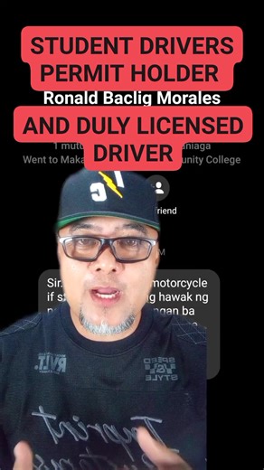 STUDENT DRIVERS PERMIT HOLDER AND DULY LICENSED DRIVER #reelsvideoシ #reelsviralシ #fbreelsfypシ゚ #reelsfypシ #fb #highlight #everyone #ElPresidente #LamangAngMayAlam #roadsafety | Mario Montalban