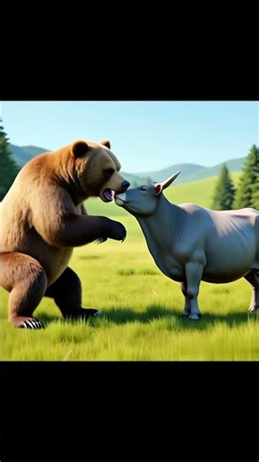 cow and bear story||😱😱