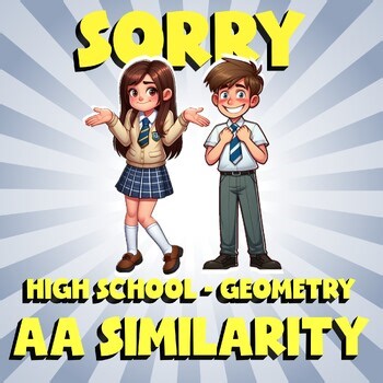 AA Similarity SORRY Math Game - No Prep Geometry Review Activity