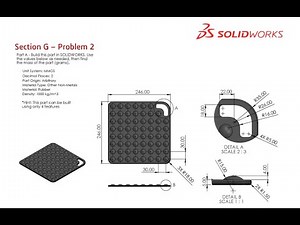 Solidworks CSWA Exam Practice | PART MODELLING | Section G - 2