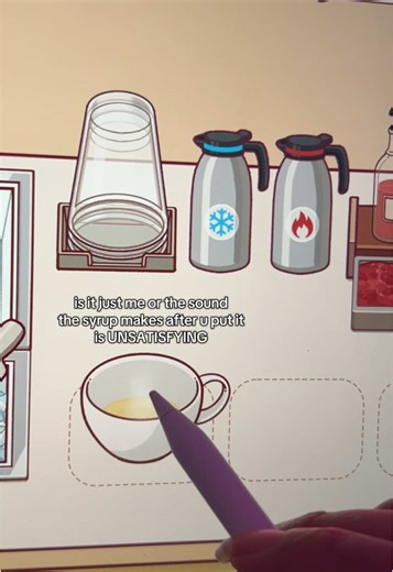 Unsatisfying Coffee Syrup Sounds in Cozy Games