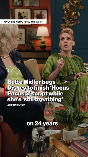 Bette Midler urged Disney to complete the script for “Hocus Pocus 3” during a recent appearance on Busy Philipps’ “Busy This Week” talk show. | New York Post