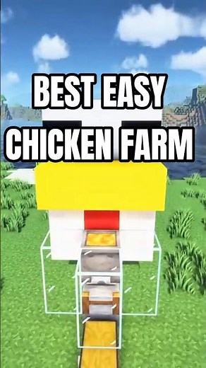 Minecraft Best chicken Farm build tutorial Best food farm #minecraft #tutorial #viral #shorts #short