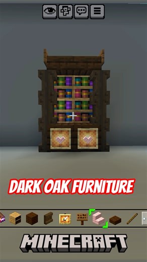 Simple Dark Oak Almera Decoration in Minecraft #minecraft #mcbuilds #gaming