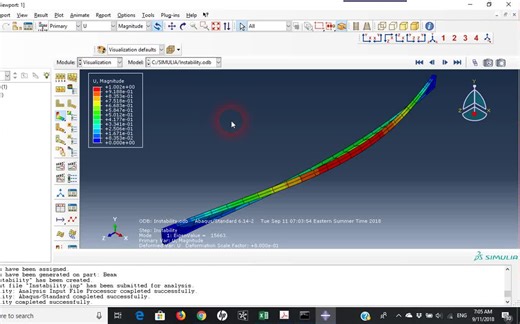 【Abaqus】简支梁线性屈曲分析实例 Torsional-Lateral Buckling Analysis of a Simple Beam