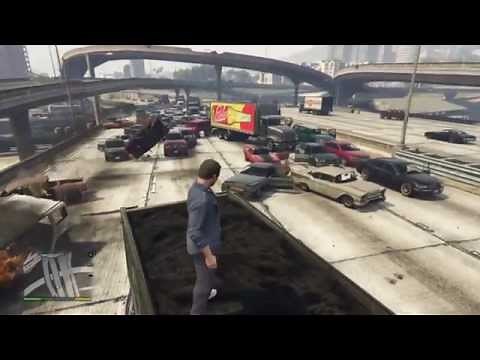 GTA V: Huge Vehicle Explosive Chain - Lethal Traffic Jam