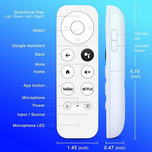 [Hot Item] Google Chromecast Remote Control Replacement Compatible with Chromecast Google TV and Streaming