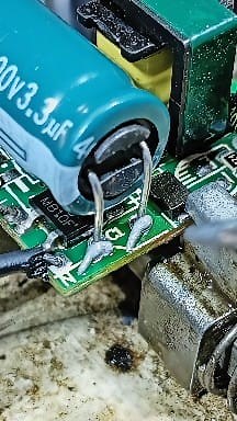 Replace capacitor led driver #tips #pcb #soldering #electronic | Toni Sulistyo