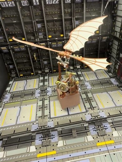 This flying machine actually works! ✨#diycraft #davinci #3dpuzzle #giftideas #engineering