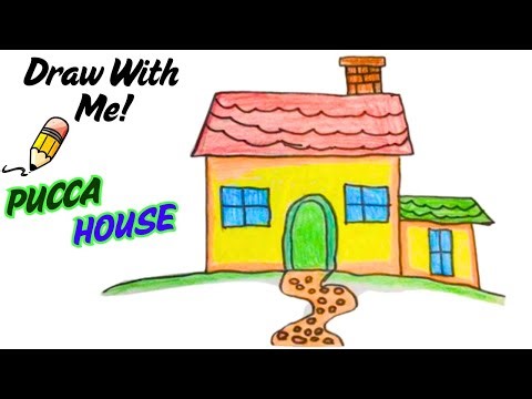 Pucca Home Drawing for Kids – Cute Cartoon House Art!