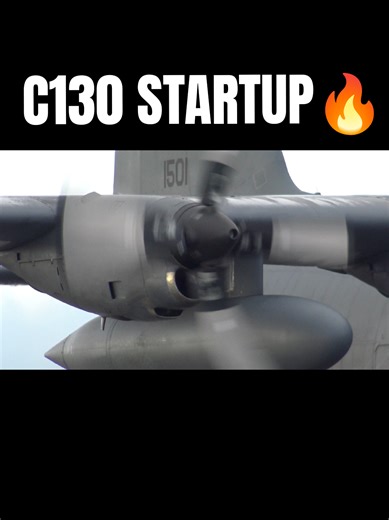 Classic C130 Rolls Royce Allison T56 startup #c130 #turboprop #bristolairport #startup #fyp