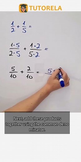 Add Fractions: 1/2 + 1/5 Explained! #Math #SimpleFractions #CommonDenominators