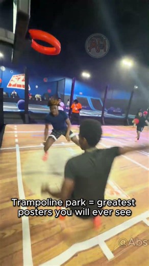 Always highlights at the trampoline park #basketball