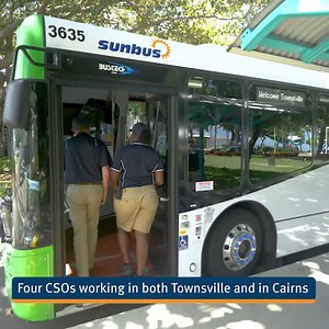 Say g'day to our new Customer Service Officers — they're on hand to help you travel!🚍👋 As part of a 12-month trial, the Customer Service Officers have joined the network in Cairns and Townsville on board Sunbus services. Take a look!👇👇 | Translink