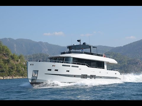 24 m Modern Fast Trawler Motor Yacht For Sale full walk through