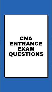 CNA Entrance Exam Questions 2026: Real Practice Questions + Answers to Pass FAST#cna #nursing