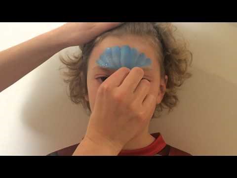 Frozen face painting tutorial | Fast Elsa Crown | Easy face paint design