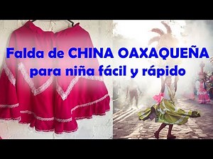 How to make an OAXACAN CHINESE SKIRT for a girl, easy and fast