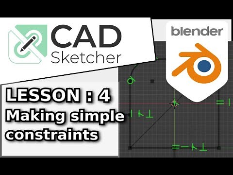 Learn CAD Sketcher | 4 | Basic Constraints compared to FreeCAD | Blender Beginners Tutorial
