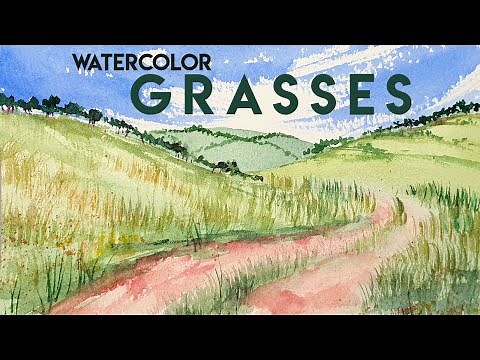 How to paint grass with watercolor ✶ Layering and brush technique tips
