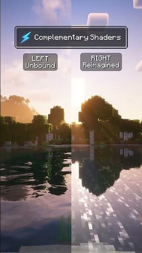 Minecraft Complementary Shaders: Reimagined vs Unbound #shorts