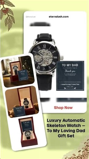 Luxury Automatic Skeleton Watch – To My Loving Dad Gift Set